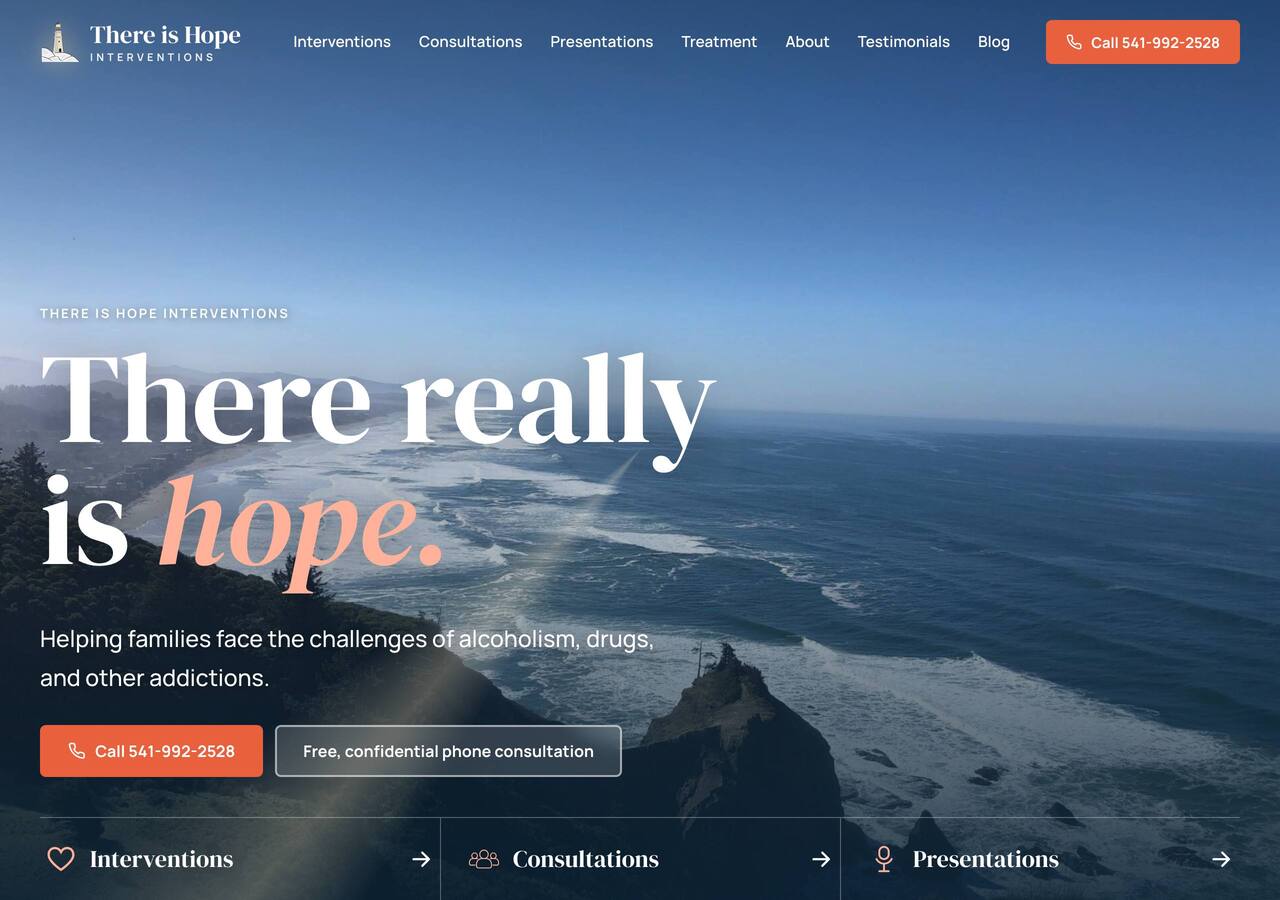 Design B, Coastline, home page